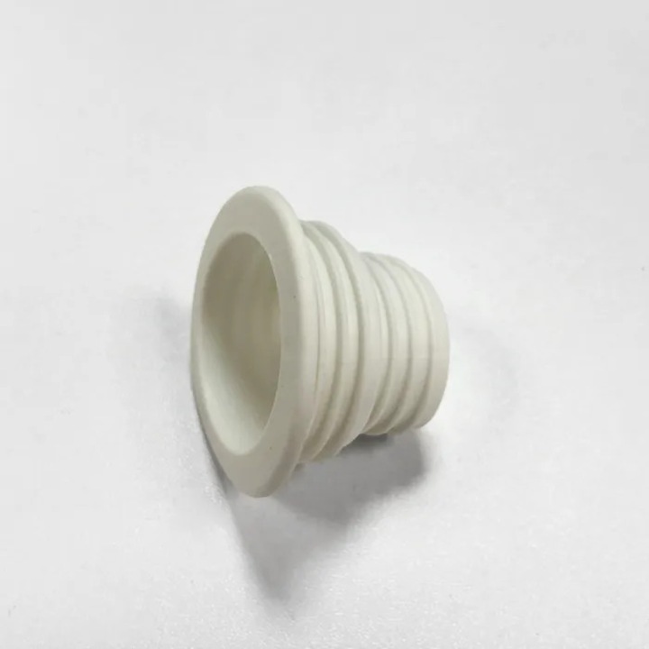 Set 5 dopuri silicon pentru furtun evacuare, alb, 3.3x4.8cm