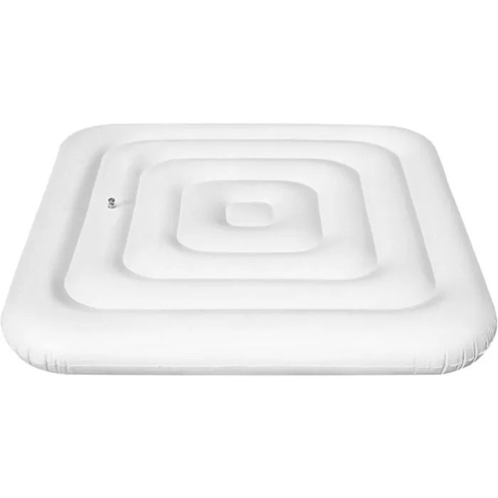 Capac gonflabil pentru spa k0367-0713-HS7453, material PVC gros, izolat termo, supapa pentru umflare/deflare rapida, alb, 130 cm