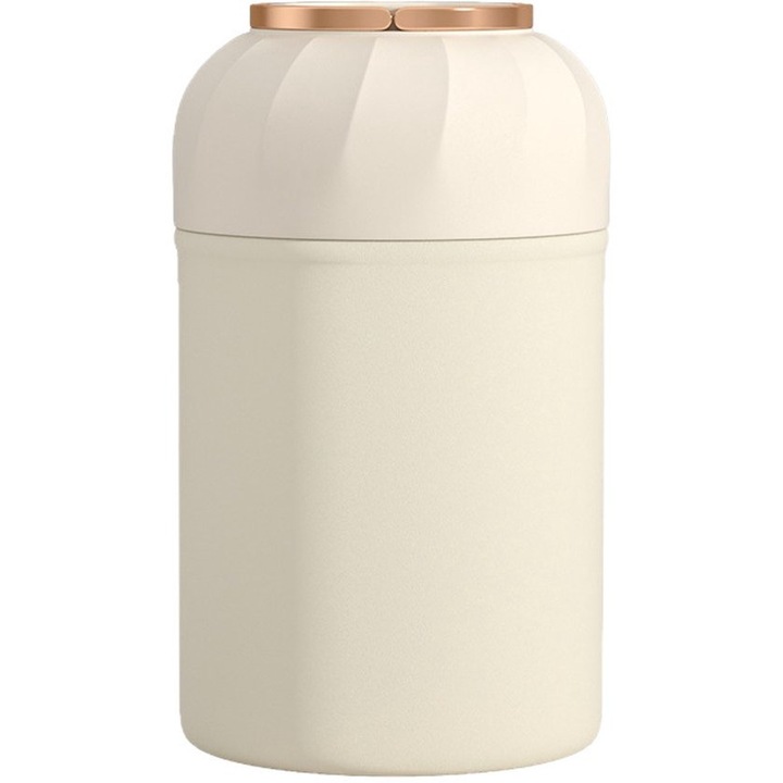 Élelmiszeripari 316 rozsdamentes acél palack, dupla vákuumszigetelés, átalakítható kupak, összecsukható kanál, 500ml