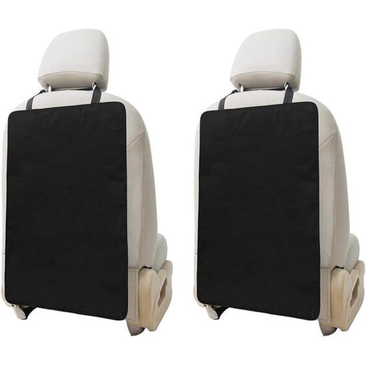 Protector scaun auto, set 2 bucati, rezistent, negru, 50x60cm