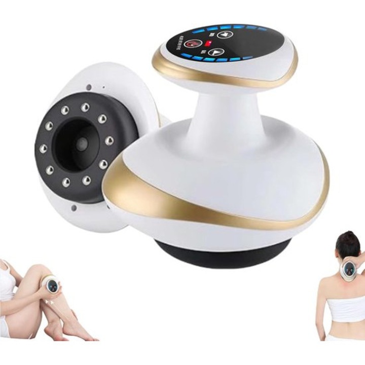 4 az 1-ben masszázskészülék, cellulit elleni, elektromos vákuum, Gua Sha, fűtés, vezeték nélküli