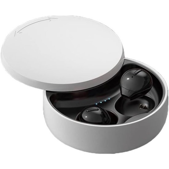 Vezeték nélküli mini Bluetooth fülhallgató, láthatatlan, fekete, 1.8x1.5x1.2cm
