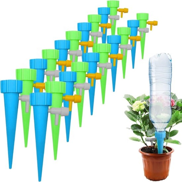 Sistem irigare plante set 20 piese albastru verde
