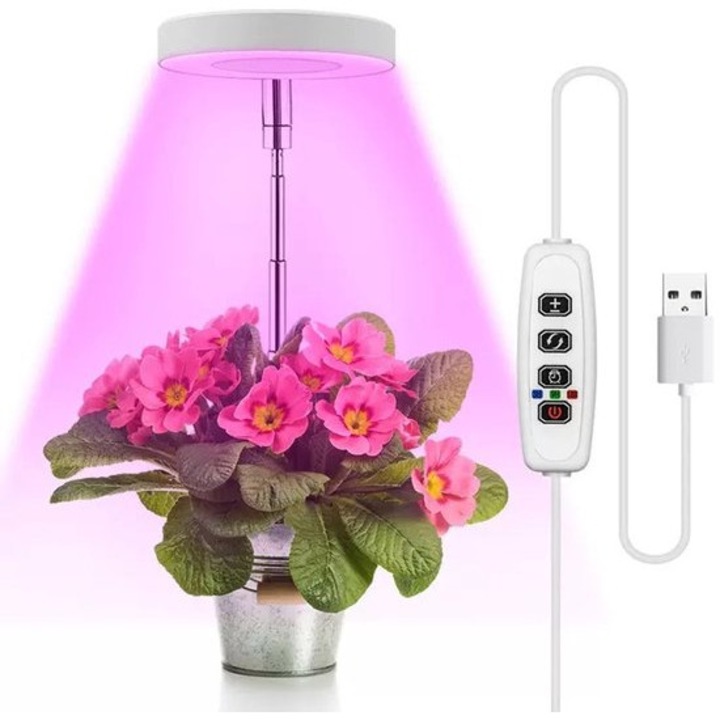 LED növekedési lámpa 48 piros-kék teljes spektrumú állítható 60cm időzítő intenzitás