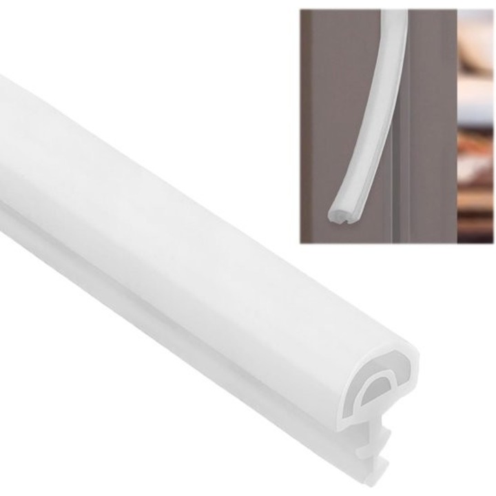 Fehér PVC ajtótömítő szalag 10m hangszigetelő vízálló