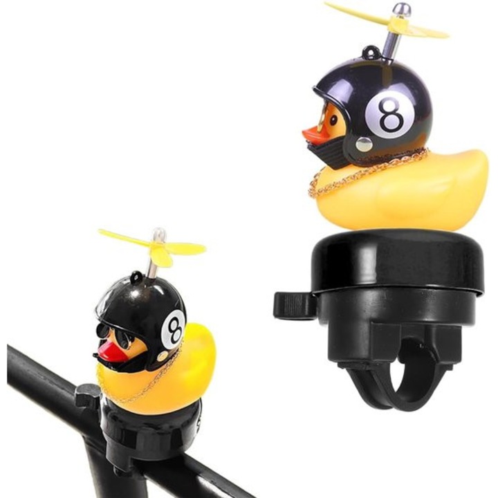 Sonerie bicicleta coada neagra, plastic, 7x5cm
