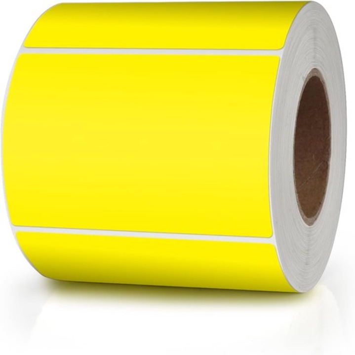 Sárga öntapadós téglalap alakú címkék 76x50mm, 1000 db-os szett