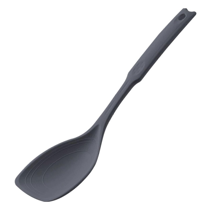 Többfunkciós szilikon spatula, hőálló, sötétszürke, 31x7.4x2.2cm
