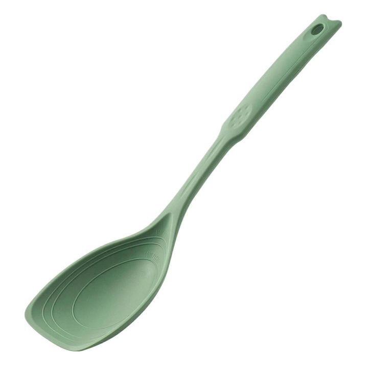 Többfunkciós szilikon spatula, hőálló, zöld, 31x7.4x2.2cm