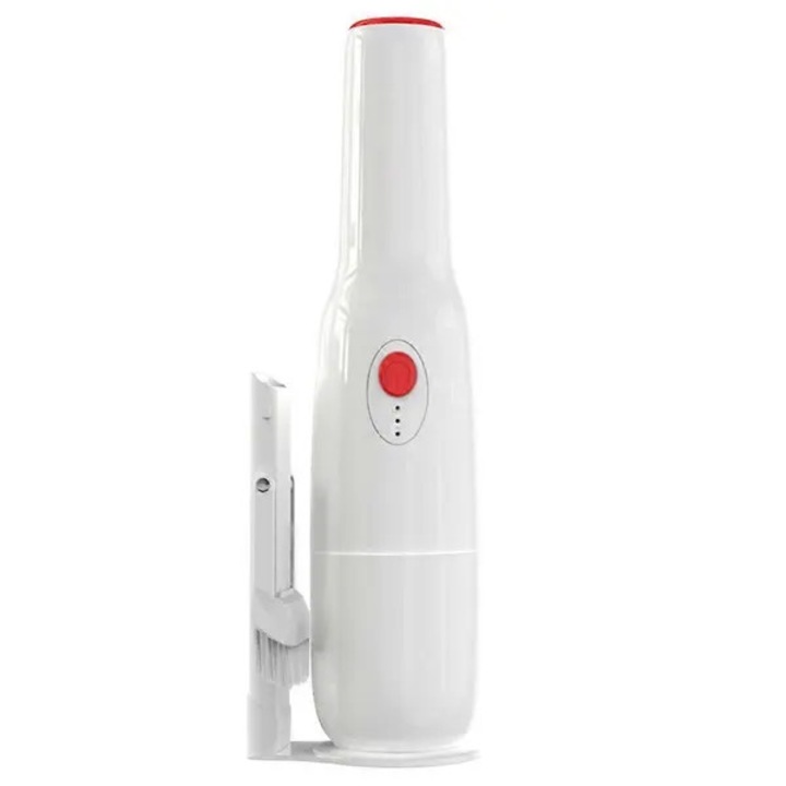 Mini hordozható porszívó, fehér, 8.4V, 75W, 11000Pa, 25-30 perc üzemidő