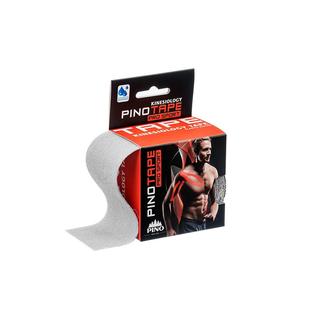 Banda Kinesiologica PINOTAPE® pro Sport 5cm x 5m Argintie