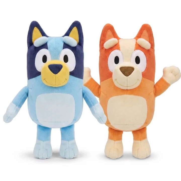 Bluey és Bingo Plüss Játékszett 28 cm, Bluey Karakterek, Puha Plüss, Tökéletes Ajándék Gyermekeknek, Ölelgetős Játékok, Többszínű