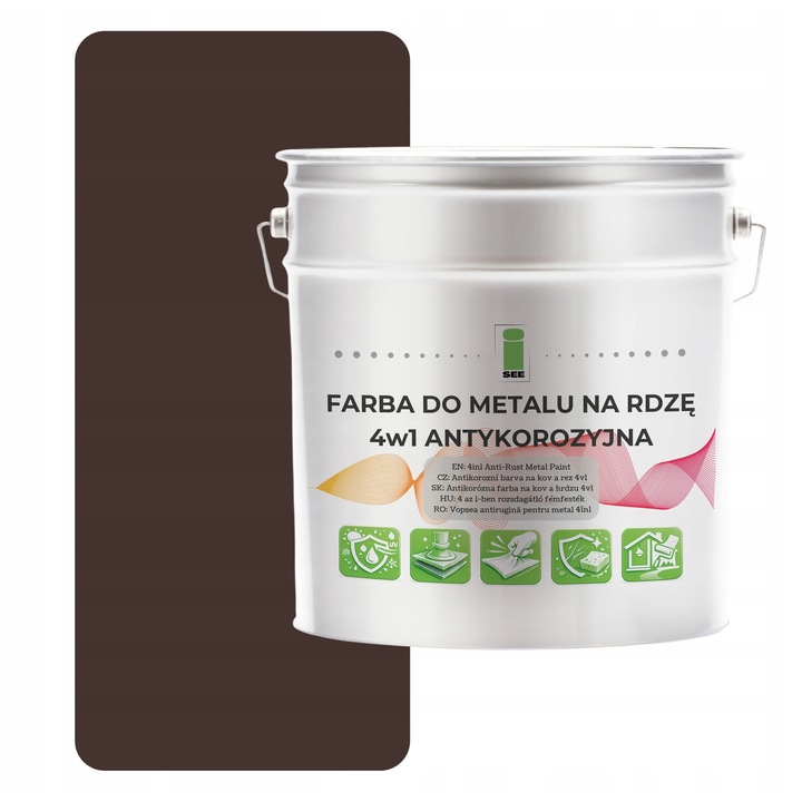 Vopsea metal I SEE 4in1 maro RAL8017 mat 2,5L