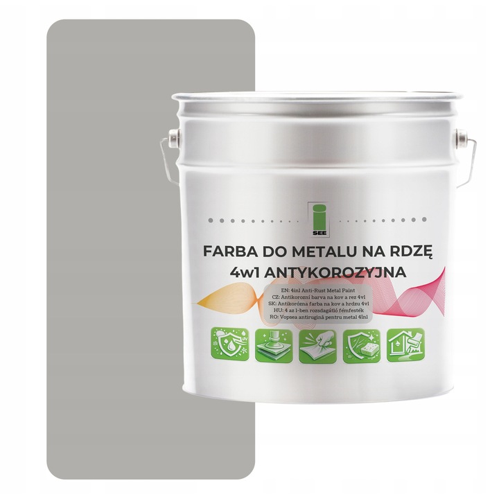 Метална боя I SEE 4в1 сива RAL7038 мат 2,5л