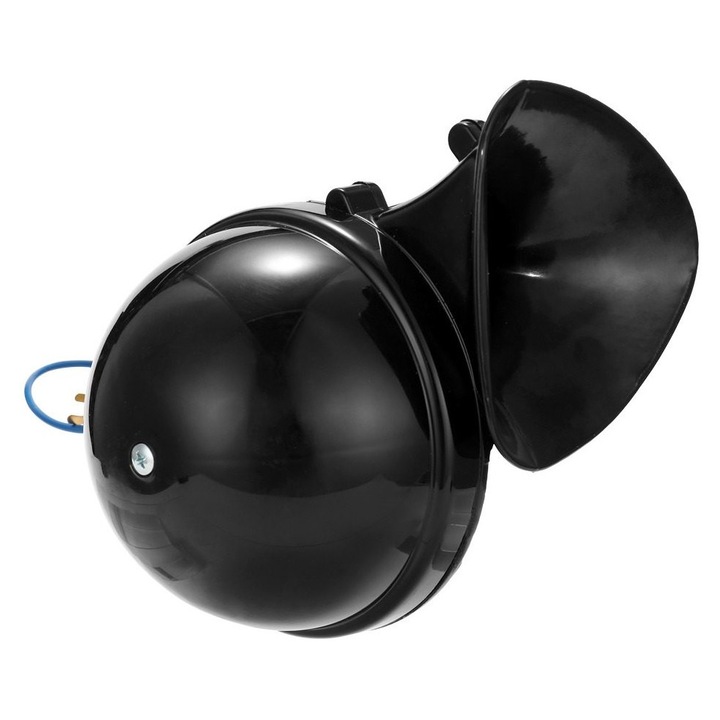 Claxon electric csiga 105DB fekete 12V/24V vízálló 18x16x16cm
