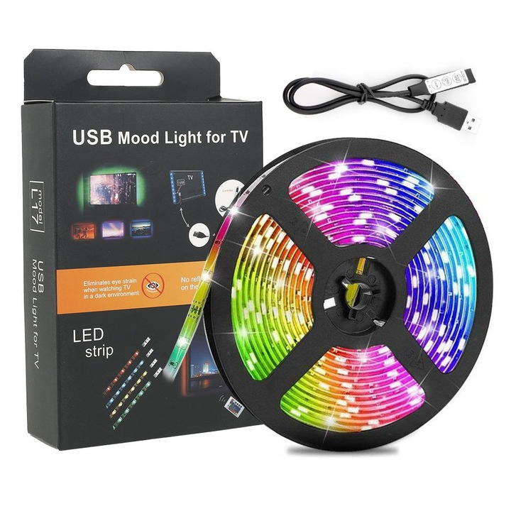 LED RGB flexibilis szalag 5m Bluetooth APP vezérlés vízálló