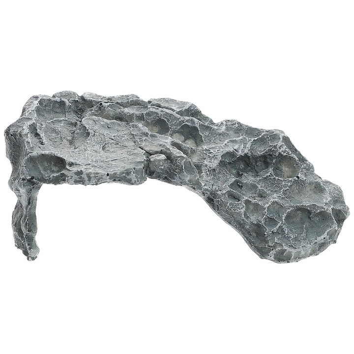 Ascunzatoare pentru broaste testoase, rasina, gri, 16.3x9.1x6.1cm