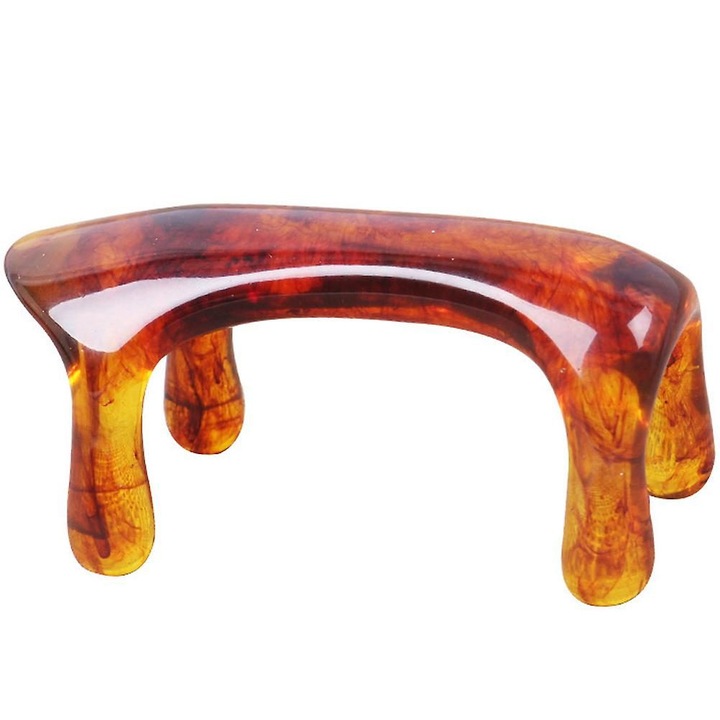 Kézi masszázs készülék, arc- és testmasszázs, gyanta és méhviasz, 12x7x5cm, véletlenszerű szín