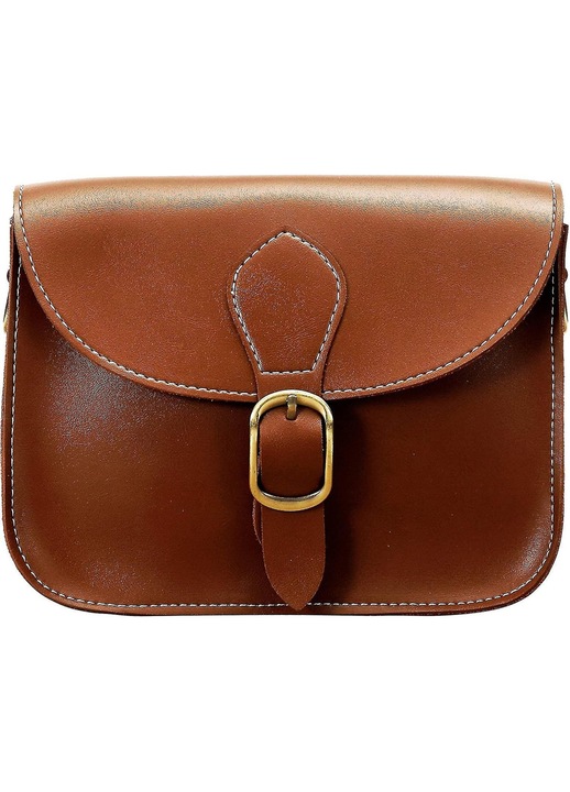 Kisméretű retro vegán crossbody táska, barna, 20x15x7cm