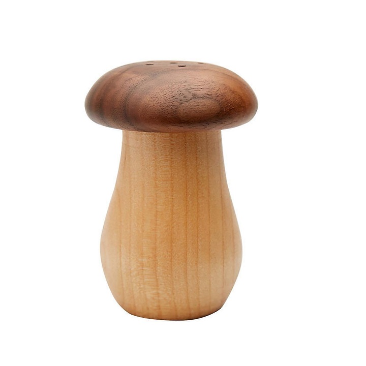 Fogpiszkáló tartó, fa, gomba modell, nagy kapacitású, por- és nedvességvédelem, 8.5x6.5x6.5cm