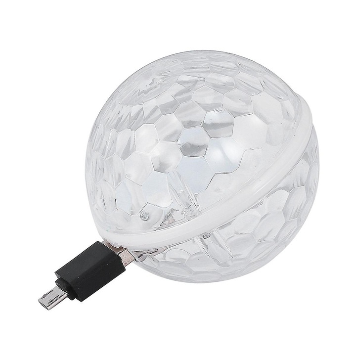 Többszínű hordozható LED diszkólámpa 5.5x5.5x5.5cm szett