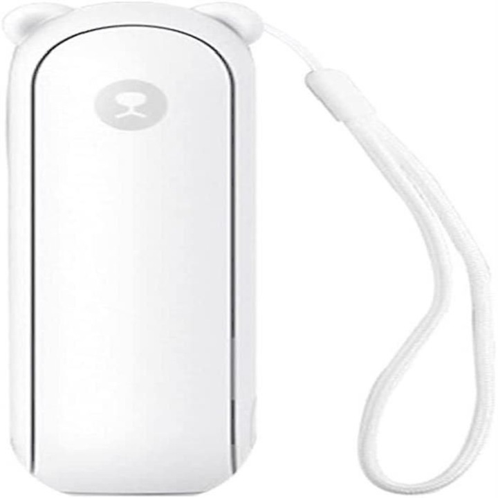 Többfunkciós összecsukható hordozható ventilátor, USB, fehér, 12x4x3.66cm