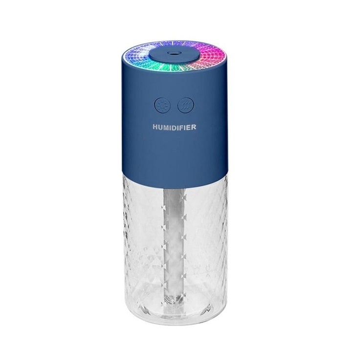 Hordozható párásító 200ml USB sötétkék