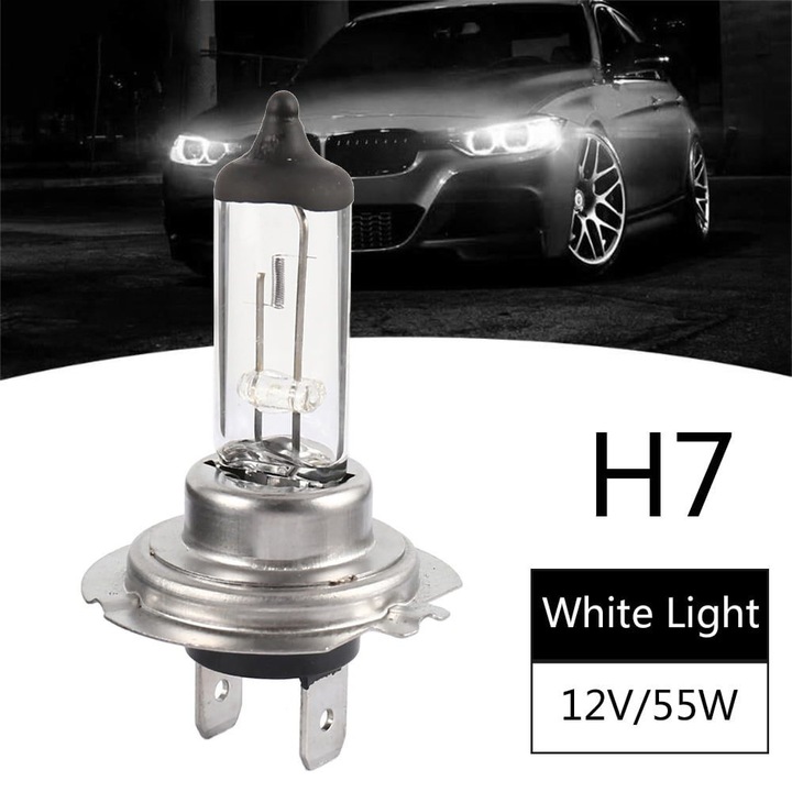 Автомобилна крушка H7 55W 12V студено бяла 4300K комплект 1/2/10 бр.