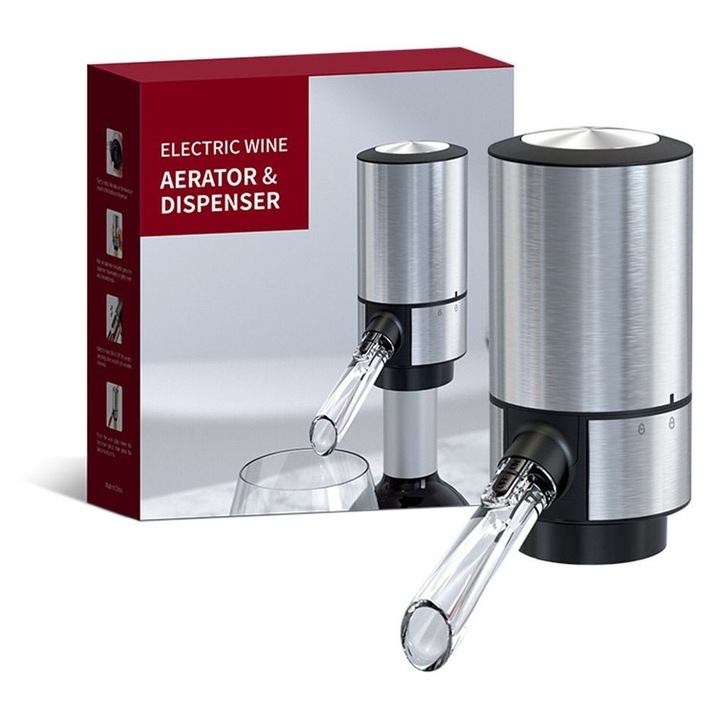 Automata elektromos borlevegőztető, inox, 51.8x105x121mm