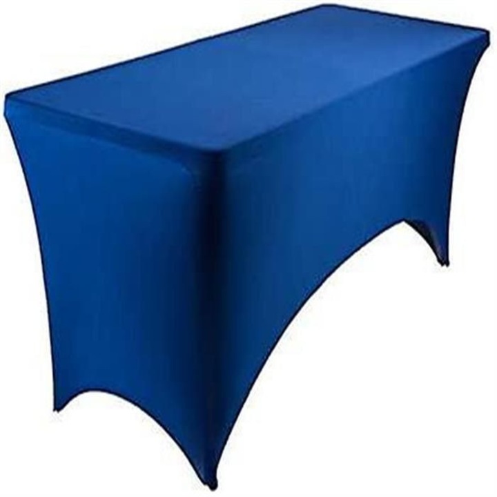 Elasztikus téglalap alakú asztalterítő, 122x76x76cm, sötétkék