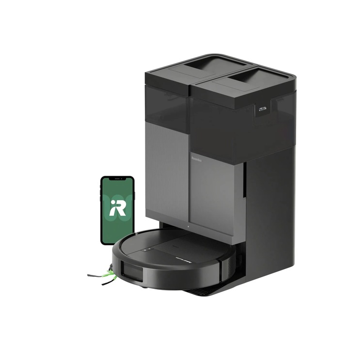 Robot de curățare iRobot Roomba 415 Combo Funcție de mop, Stație de curățare, Cartografierea camerei, 70dB, Negru