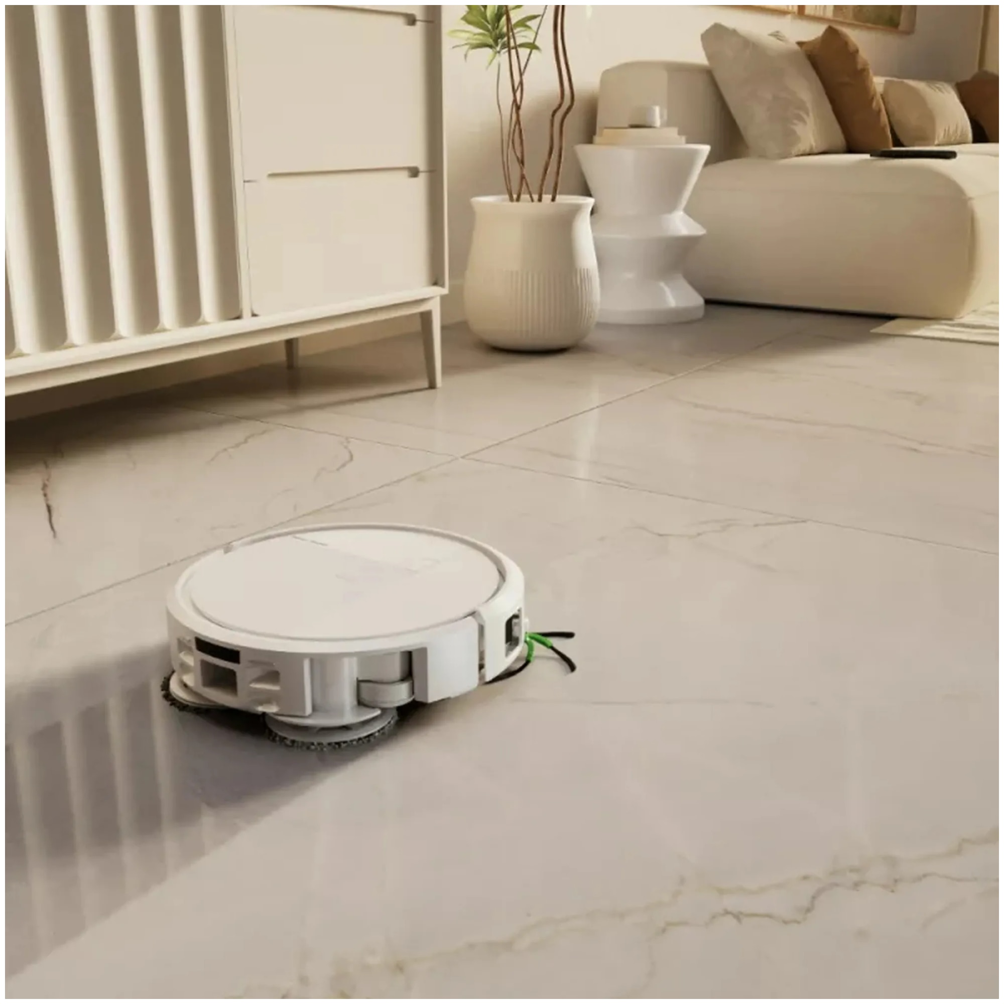 Robot sprzątający iRobot Roomba 575 Combo Funkcja mopowania Stacja oczyszczająca Tworzenie mapy pomieszczenia Funkcje AI Biały