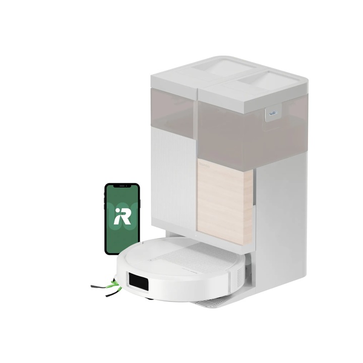 Robot sprzątający iRobot Roomba 575 Combo Funkcja mopowania Stacja oczyszczająca Tworzenie mapy pomieszczenia Funkcje AI Biały