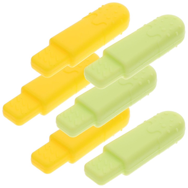 Set 6 jucarii dentitie silicon multicolor 4x1.3x1 cm