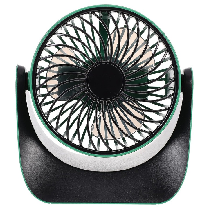 USB mini hordozható asztali ventilátor, fehér műanyag, 4Wx5V