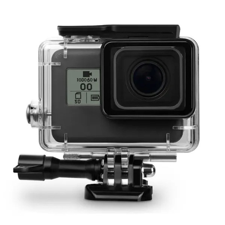 Vízálló tok GoPro Hero 7 Black 6 5-höz, PMMA, 45m mélységig, fekete