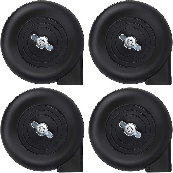 Set 4 amortizoare zgomot compresor aer 20mm filet negru 9x7.5cm