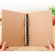 Biblioraft A5, 2 buc, coperta tare hartie kraft, inele metalice 6, maro
