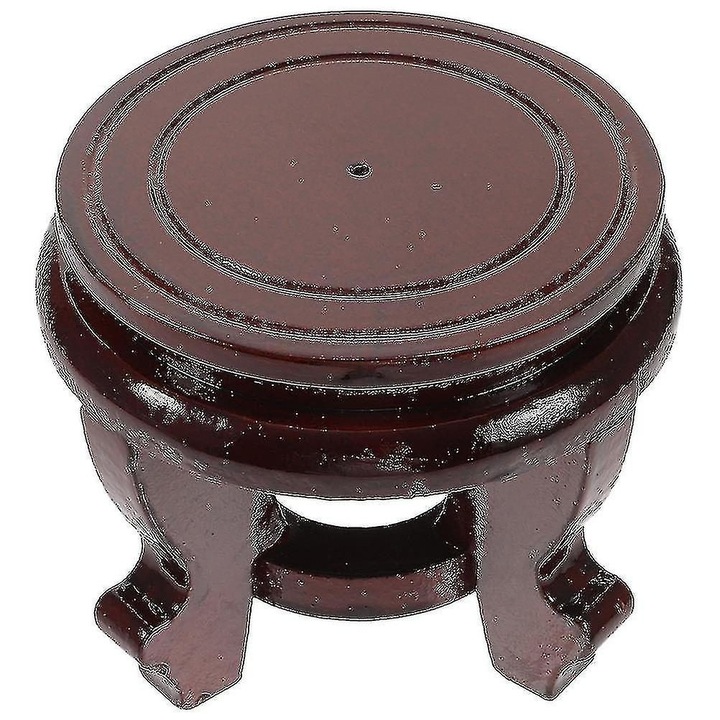 Fa virágtartó állvány, barna, 12x11x8cm, teherbírás 30kg