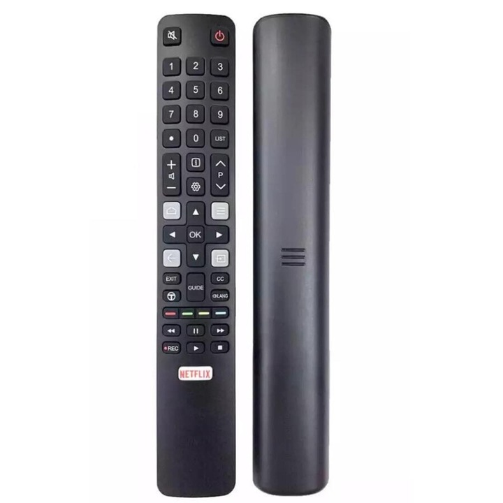 TCL RC802N kompatibilis TV távirányító, ergonomikus, könnyű, fekete
