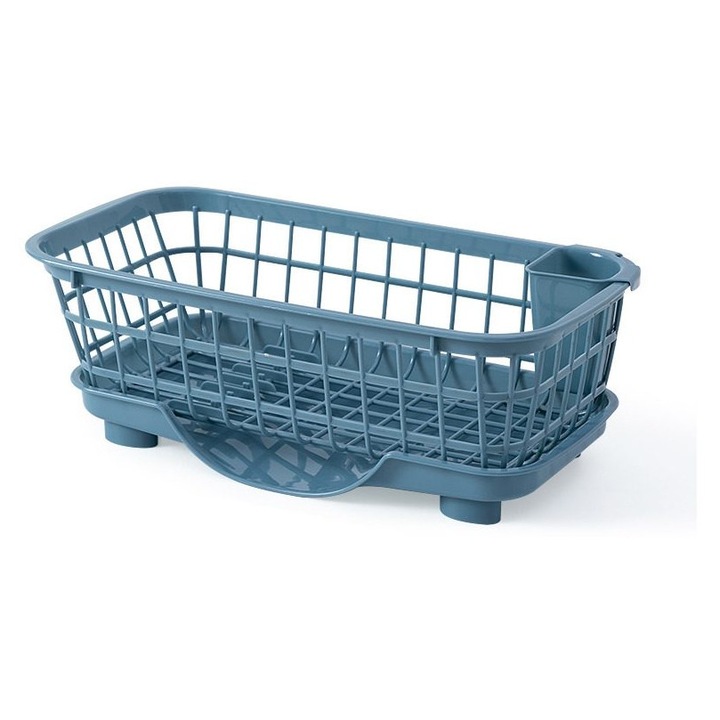 Kék műanyag mosogató csepegtető tartó 30x15x10cm