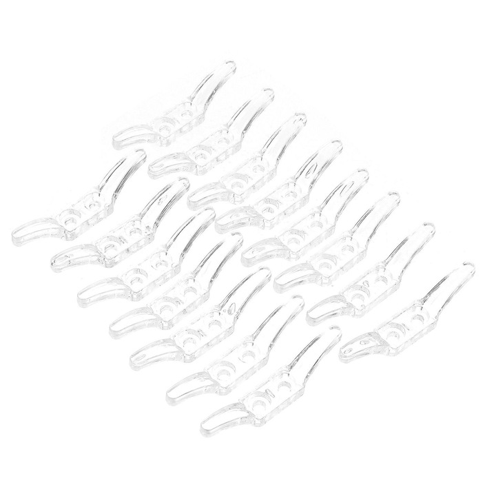 Set 15 carlige pozitionare pentru jaluzele, durabile, alb, 6.5x1.5x1 cm