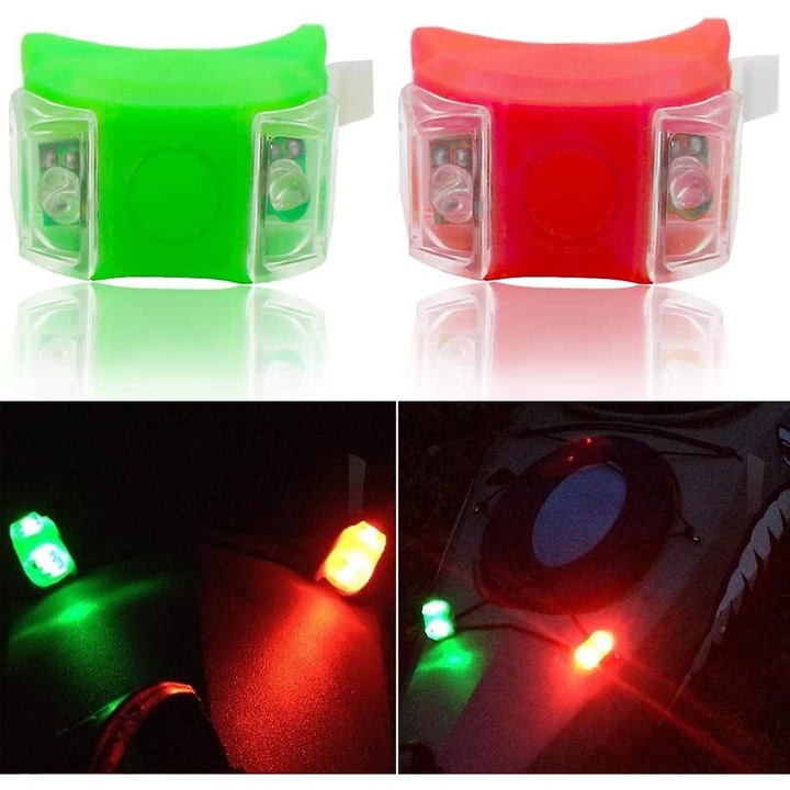 Kajak navigációs fény LED, 3 mód, szilikon, fehér, 10x5cm