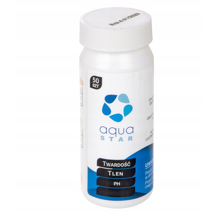 Тестер за вода за басейн Aqua Star 3в1 pH кислород твърдост 50 ленти