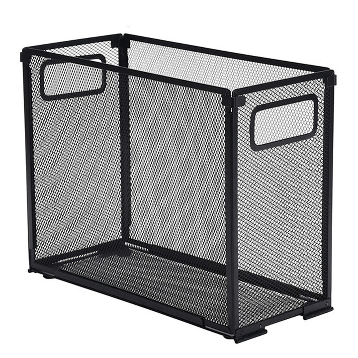 Organizator documente suspendabil pliat metal mesh, capacitate mare, negru, 40L