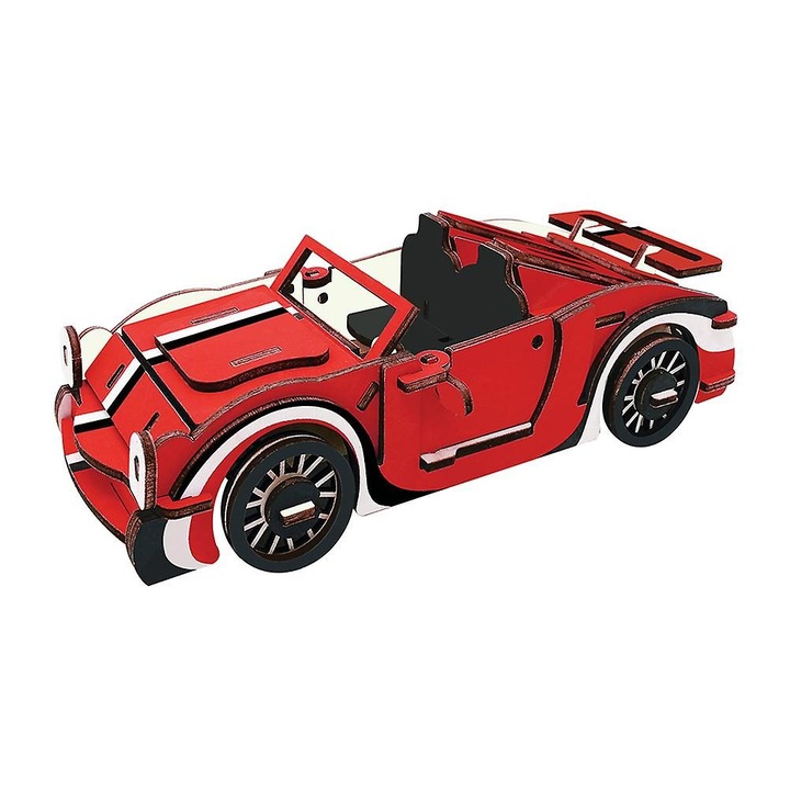3D fa puzzle, oktató, 21.7x9x6.3cm, natúr