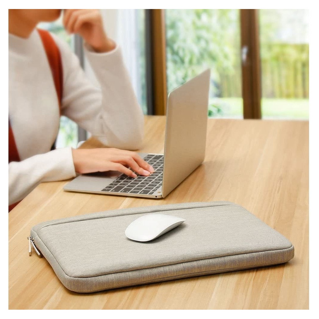 Geanta laptop 15 inch, protectie soc, gri, 15 inch