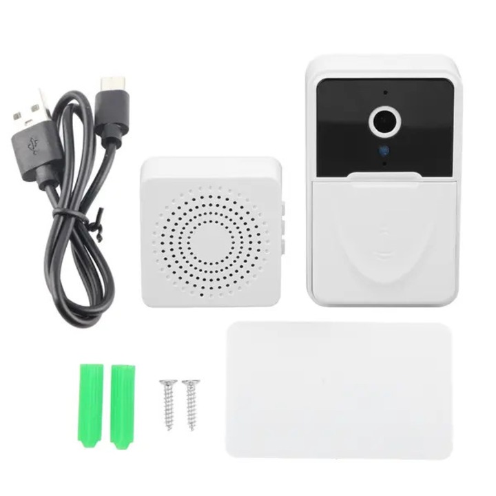 Intelligens videó csengő, X3 modell, kétirányú hang, éjjellátó, fehér, 60x3cm