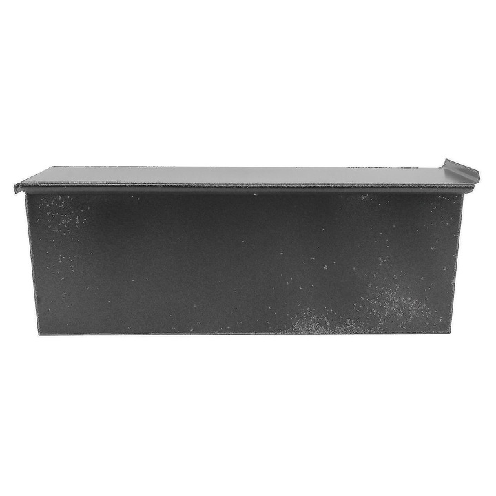 Tava copt paine, otel inoxidabil, negru, 33x12x11cm, cu capac