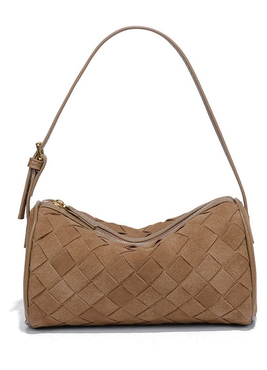 Női kézi szövésű hónaljtáska khaki 18x7x9.5cm